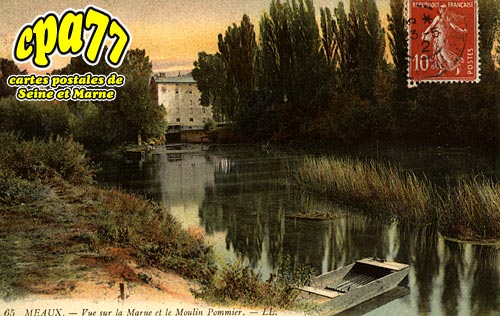 Meaux - Vue de la Marne et le Moulin Pommier