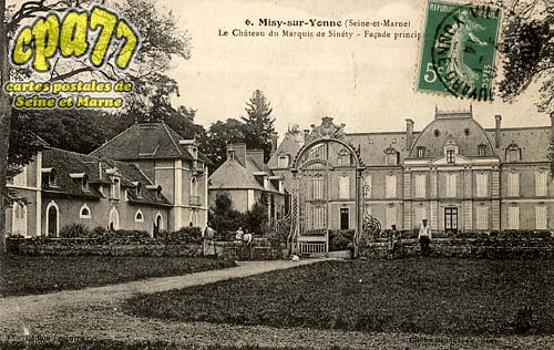 Misy Sur Yonne - Le Chteau du Marquis de Sinty - Faade principale