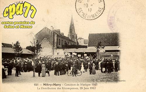 Mitry Mory - Concours de Musique 1913 - La Distribution des Rcompenses, 29 Juin 1913