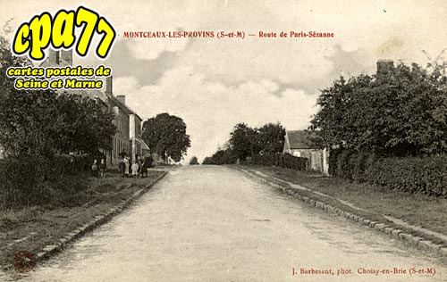 Montceaux Ls Provins - Route de Paris-Szanne