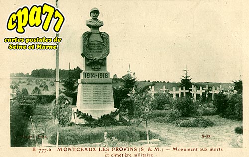 Montceaux Ls Provins - Monument aux Morts et cimetire militaire