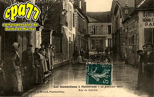Montereau Fault Yonne - Les Inondations - 25 Janvier 1910 - Rue du Calvaire