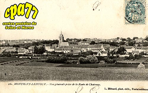 Montigny Lencoup - Vue gnrale prise de la Route de Chatenay