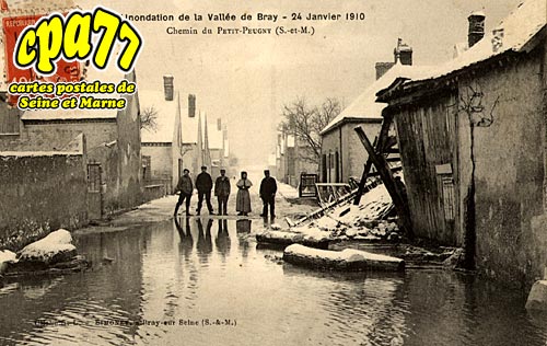 Mouy Sur Seine - L'Inondation de la Valle de Bray - 24 Janvier 1910 - Chemin du Petit-Peugny