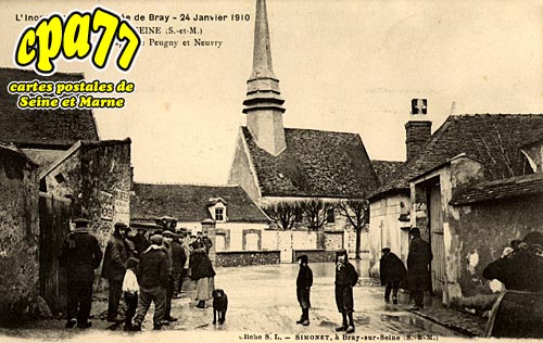 Mouy Sur Seine - L'Inondation de la Valle de Bray - 24 Janvier 1910 - On attend les Rescaps de Peugny et Neuvry