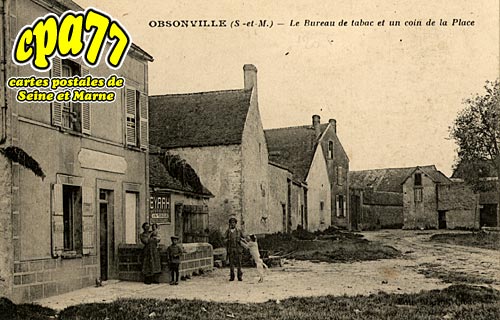 Obsonville - Le Bureau de tabac et un coin de la Place