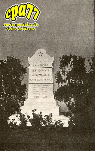 Ormeaux - Monument  la mmoire des Enfants d'Ormeaux morts pour la France