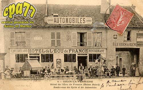 Ozoir La Ferrière - Hôtel de l'Ecu de France (Maison Malard) - Rendez-vous des Cycles et des Automobiles