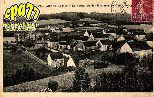 Poligny - Le Bourg, vu des Hauteurs du Chtillon