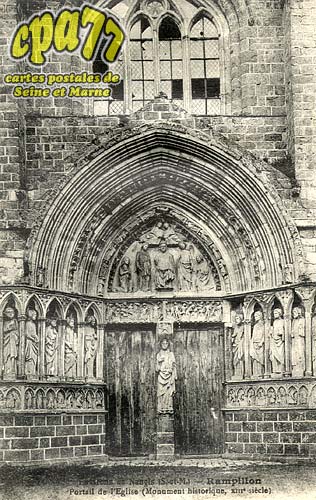 Rampillon - Environs de Nangis (S.-et-M.) Rampillon - Portail de l'Eglise (Monument historique, XIIIe sicle)