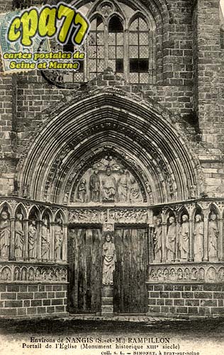 Rampillon - Environs de Nangis (S.-et-M.) - Rampillon - Portail de l'Eglise (Monument historique - XIIIe sicle)