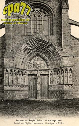 Rampillon - Environs de Nangis (S.-et-M.) - Rampillon - Portail de l'Eglise (Monument historique - XIIIe)