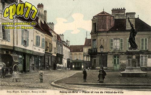 Rozay En Brie - Place et Rue de l'Htel-de-Ville