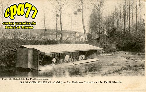 Sablonnires - Le Bateau-Lavoir et le Petit Morin