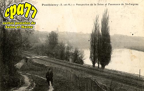 St Fargeau Ponthierry - Perspective de la Seine et Panorama de St-Fargeau