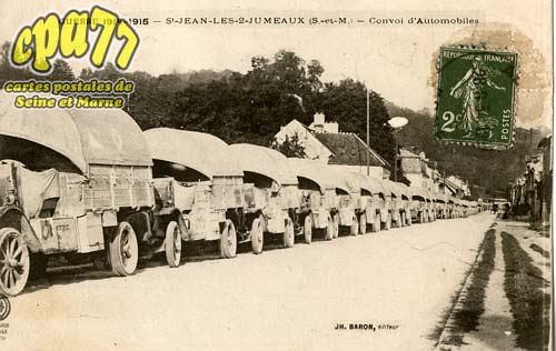 St Jean Les Deux Jumeaux - Guerre 1914-1915 - Convoi d'Automobiles