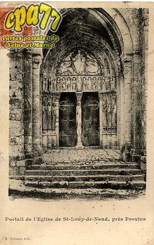 St Loup De Naud - Portail de L'Eglise de St-Loup-de-Naud, prs Provins