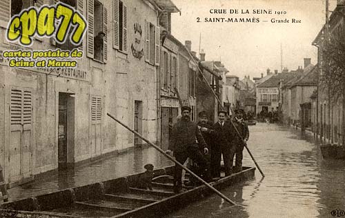 St Mamms - Crue de la Seine 1910 - Grande Rue
