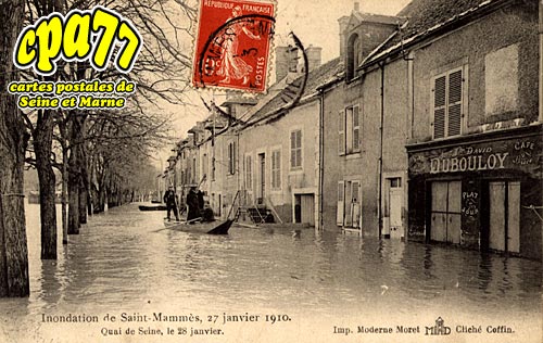 St Mamms - Inondation du 27 Janvier 1910, Quai de Seine