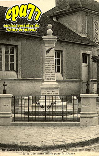 St Martin En Bire - Le Monument aux Enfants de la Commune, morts pour la France