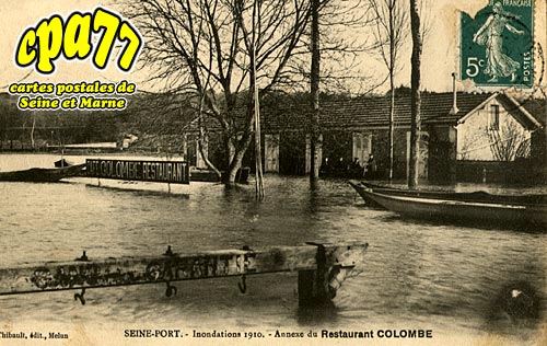 Seine Port - Inondations 1910 - Annexe du Retaurant Colombe