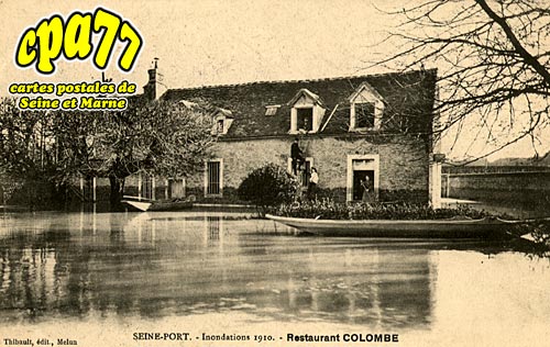 Seine Port - Inondations 1910 - Restaurant Colombe