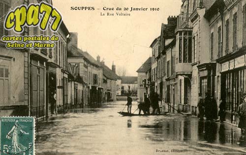 Souppes Sur Loing - Crue du 20 Janvier 1910 - La Rue Voltaire