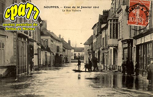 Souppes Sur Loing - Crue du 20 Janvier 1910 - La Rue Voltaire