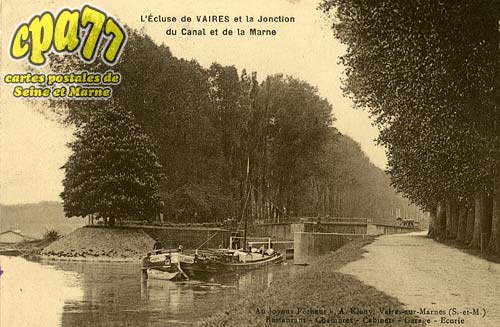 Vaires Sur Marne - L'Ecluse de Vaires et la Jonction du Canal et de la Marne