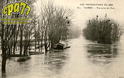Vaires Sur Marne - Les Inondations de 1910 - Vaires - Vue prise du Pont