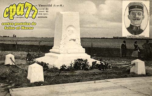 Vanvill - Environs de Nangis - Vanvill (S.-et-M.) -Monument lev en mmoire du Capitaine Aviateur Camine, mort en service command le 2 Septembre 1911