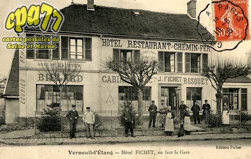 Verneuil L'tang - Htel Fichet, en face la Gare