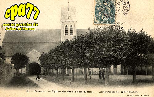 Vert St Denis - L'Eglise construite au XVIe sicle