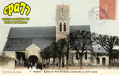 Vert St Denis - Cesson - Eglise de Vert St-Denis, construite au XIIIe sicle