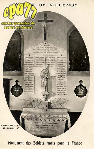 Villenoy - Eglise de Villenoy - Monument des Soldats morts pour la France